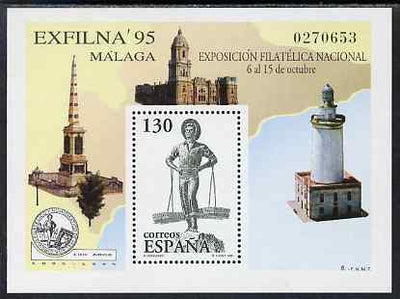 Spain 1995 Exfilna '95 Stamp Exhibition perf m/sheet unmounted mint SG MS 3355