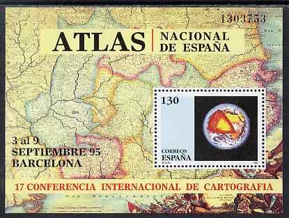 Spain 1995 Cartography Conference perf m/sheet unmounted mint SG MS 3351