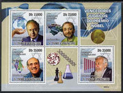 St Thomas & Prince Islands 2009 Jewish Nobel Prize Winners perf sheetlet containing 4 values unmounted mint