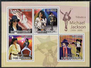 St Thomas & Prince Islands 2009 Michael Jackson perf sheetlet containing 4 values unmounted mint