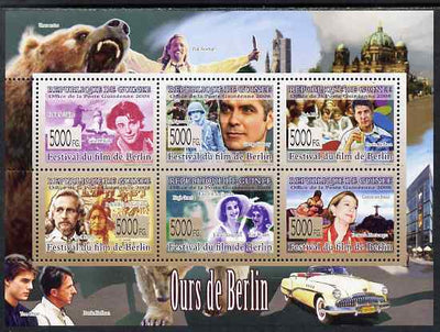 Guinea - Conakry 2009 Bear of Berlin perf sheetlet containing 6 values unmounted mint