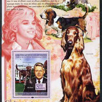 Guinea - Conakry 2009 Dogs and their Masters (Clinton & Marilyn) perf s/sheet unmounted mint