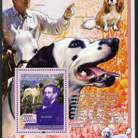 Guinea - Conakry 2009 Dogs and their Masters (Dickens & Reagan) perf s/sheet unmounted mint