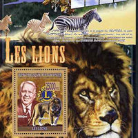 Guinea - Conakry 2009 Big Cats (Lions with Melvin Jones of Lions Int) perf s/sheet unmounted mint