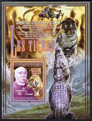 Guinea - Conakry 2009 Big Cats (Tigers with Georges Clemenceau) perf s/sheet unmounted mint