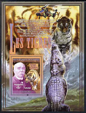 Guinea - Conakry 2009 Big Cats (Tigers with Georges Clemenceau) perf s/sheet unmounted mint