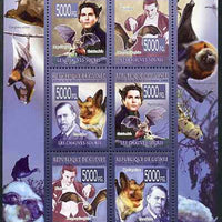 Guinea - Conakry 2009 Bats (with Dracula connections) perf sheetlet containing 6 values unmounted mint