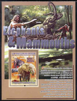 Guinea - Conakry 2009 Elephants and Mammoths #2 perf s/sheet unmounted mint