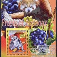 Guinea - Conakry 2009 Animals and Fruits #2 perf s/sheet unmounted mint