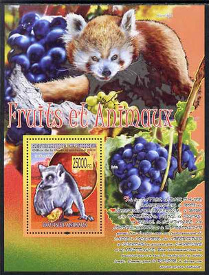 Guinea - Conakry 2009 Animals and Fruits #2 perf s/sheet unmounted mint