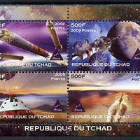 Chad 2009 Space - Orion Mission perf sheetlet containing 4 values unmounted mint. Note this item is privately produced and is offered purely on its thematic appeal