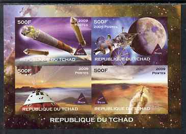 Chad 2009 Space - Orion Mission imperf sheetlet containing 4 values unmounted mint. Note this item is privately produced and is offered purely on its thematic appeal