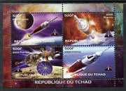 Chad 2009 Space - Ares Mission perf sheetlet containing 4 values unmounted mint. Note this item is privately produced and is offered purely on its thematic appeal