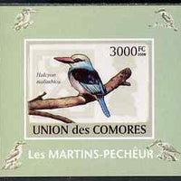 Comoro Islands 2009 Kingfisher imperf s/sheet unmounted mint. Note this item is privately produced and is offered purely on its thematic appeal, it has no postal validity