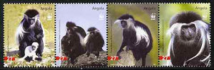 Angola 2004 WWF - Colobus Monkey perf strip of 4 unmounted mint. Note this item is privately produced and is offered purely on its thematic appeal SG 1717-20