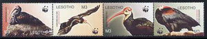 Lesotho 2004 WWF - Bald Ibis perf strip of 4 unmounted mint SG 1934-7