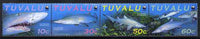 Tuvalu 2000 WWF - Sand Tiger Shark perf strip of 4 unmounted mint SG 872-5