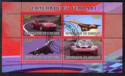 Djibouti 2009 Concorde and Ferrari #1 perf sheetlet containing 4 values fine cto used