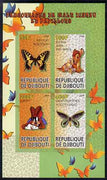 Djibouti 2009 Butterflies and Disney Characters #1 imperf sheetlet containing 4 values unmounted mint