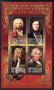 Djibouti 2009 Classic Composers #1 perf sheetlet containing 4 values fine cto used