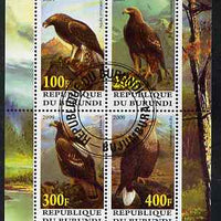 Burundi 2009 Eagles perf sheetlet containing 4 values fine cto used