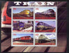 Burundi 2009 Diesel Locos perf sheetlet containing 6 values unmounted mint