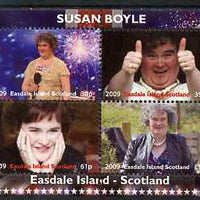 Easdale 2009 Susan Boyle perf sheetlet containing 4 values unmounted mint