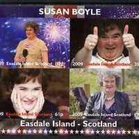 Easdale 2009 Susan Boyle imperf sheetlet containing 4 values unmounted mint