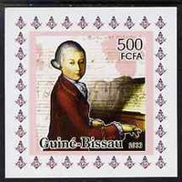 Guinea - Bissau 2006 Mozart #2 individual imperf deluxe sheet unmounted mint. Note this item is privately produced and is offered purely on its thematic appeal