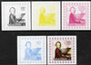 Guinea - Bissau 2006 Mozart #2 individual deluxe sheet - the set of 5 imperf progressive proofs comprising the 4 individual colours plus all 4-colour composite, unmounted mint