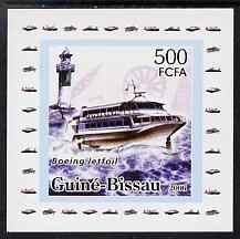 Guinea - Bissau 2006 Ships & Lighthouses #7 - Boeing Jet Foil individual imperf deluxe sheet unmounted mint. Note this item is privately produced and is offered purely on its thematic appeal