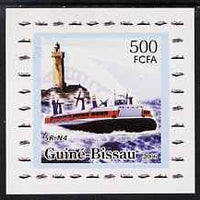 Guinea - Bissau 2006 Ships & Lighthouses #8 - SR-N4 Hovecraft individual imperf deluxe sheet unmounted mint. Note this item is privately produced and is offered purely on its thematic appeal