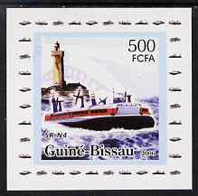 Guinea - Bissau 2006 Ships & Lighthouses #8 - SR-N4 Hovecraft individual imperf deluxe sheet unmounted mint. Note this item is privately produced and is offered purely on its thematic appeal