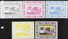 Guinea - Conakry 2006 High Speed Trains #1 - German Ice Train individual deluxe sheet - the set of 5 imperf progressive proofs comprising the 4 individual colours plus all 4-colour composite, unmounted mint