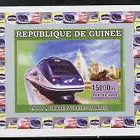 Guinea - Conakry 2006 High Speed Trains #4 - Alaris individual imperf deluxe sheet unmounted mint. Note this item is privately produced and is offered purely on its thematic appeal