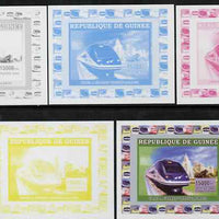 Guinea - Conakry 2006 High Speed Trains #4 - Alaris individual deluxe sheet - the set of 5 imperf progressive proofs comprising the 4 individual colours plus all 4-colour composite, unmounted mint