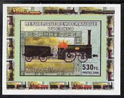 Congo 2006 Transport - British Steam Locos #1 - Bury 2-2-0 individual imperf deluxe sheet unmounted mint. Note this item is privately produced and is offered purely on its thematic appeal