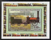 Congo 2006 Transport - British Steam Locos #2 - Stephenson 0-2-2 individual imperf deluxe sheet unmounted mint. Note this item is privately produced and is offered purely on its thematic appeal