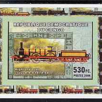 Congo 2006 Transport - British Steam Locos #4 - Highland Duke 4-4-0 individual imperf deluxe sheet unmounted mint. Note this item is privately produced and is offered purely on its thematic appeal