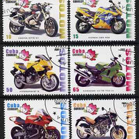 Cuba 2009 Motorcycles perf set of 6 fine cto used