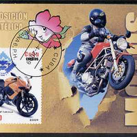 Cuba 2009 Motorcycles imperf m/sheet fine cto used