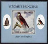 St Thomas & Prince Islands 2009 Raptors - Eurasian Hobby individual imperf deluxe sheet unmounted mint. Note this item is privately produced and is offered purely on its thematic appeal