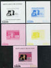 Guinea - Conakry 2008 Chinese Chess Champions - Wang Hao individual deluxe sheet - the set of 5 imperf progressive proofs comprising the 4 individual colours plus all 4-colour composite, unmounted mint