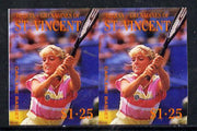 St Vincent - Bequia 1988 Tennis $1.25 (Carlene Basset) imperf horiz pair unmounted mint*