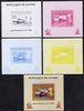 Guinea - Conakry 2008 Atchison, Topeka & Santa Fe Railway - John Shedd Reed & KCS 0119 individual deluxe sheet - the set of 5 imperf progressive proofs comprising the 4 individual colours plus all 4-colour composite, unmounted mint