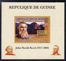 Guinea - Conakry 2008 Atchison, Topeka & Santa Fe Railway - John Shedd Reed & Southern Pacific 8361 individual imperf deluxe sheet unmounted mint. Note this item is privately produced and is offered purely on its thematic appeal