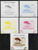 Comoro Islands 2009 Fungi #4 - 300 FC individual deluxe sheet - the set of 5 imperf progressive proofs comprising the 4 individual colours plus all 4-colour composite, unmounted mint