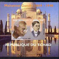 Chad 2009 Mahatma Gandhi #1 individual imperf deluxe sheet unmounted mint. Note this item is privately produced and is offered purely on its thematic appeal