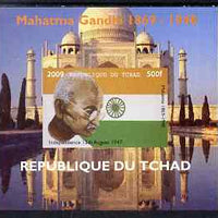 Chad 2009 Mahatma Gandhi #2 individual imperf deluxe sheet unmounted mint. Note this item is privately produced and is offered purely on its thematic appeal