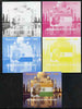 Chad 2009 Mahatma Gandhi #2 individual deluxe sheet - the set of 5 imperf progressive proofs comprising the 4 individual colours plus all 4-colour composite, unmounted mint.